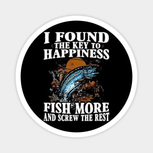 Fishing Key To Happiness Magnet